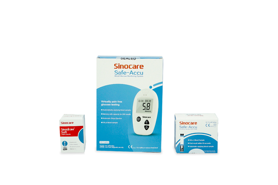 Màn hình glucose di động có mã 0,6μL với 50 dải và 50 mũi