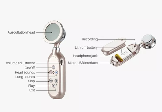 Thiết bị y tế chuyên nghiệp tại nhà Bluetooth thông minh USB Ống nghe không dây kỹ thuật số